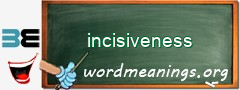 WordMeaning blackboard for incisiveness